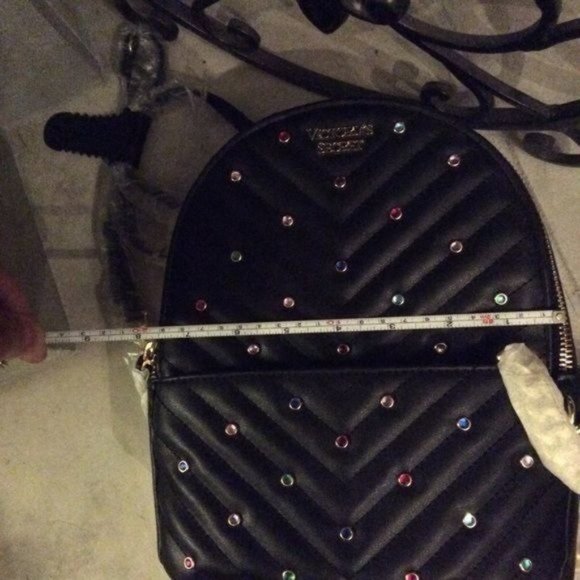 Victoria’s Secret Black City Gem Studded Backpack NWT main image 7